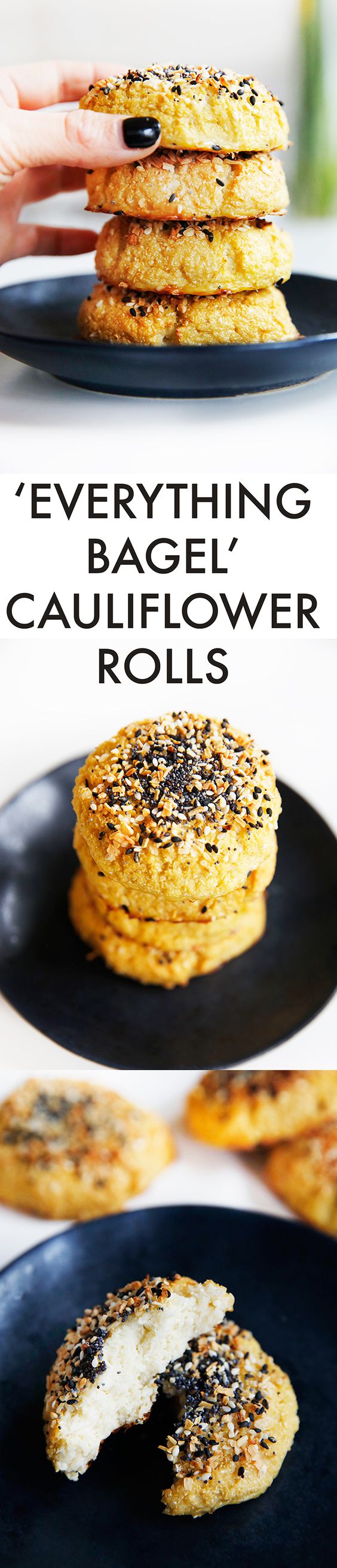 ‘everything bagel’ topped cauliflower rolls [video]