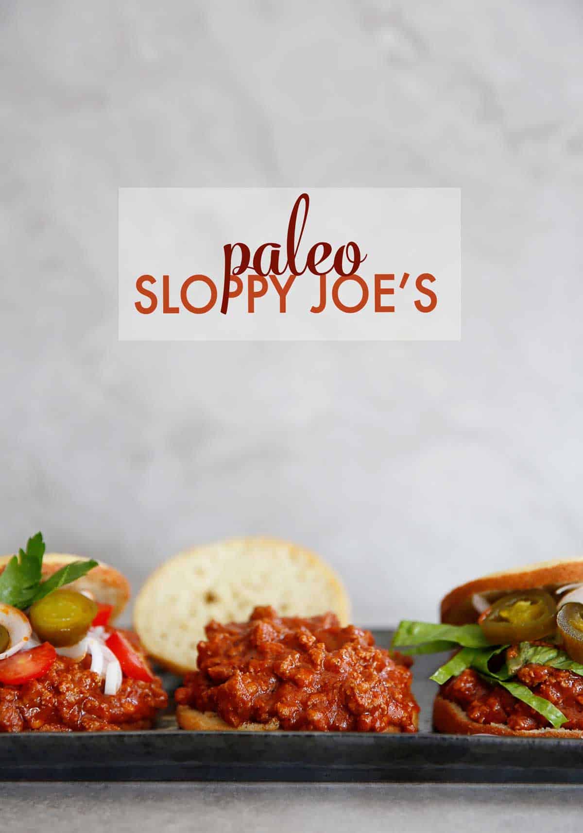 Different Toppings on paleo sloppy joes