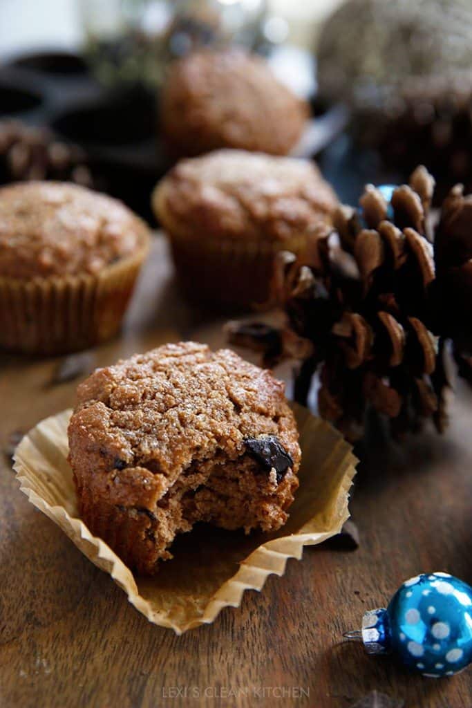 gingerbread chocolate chip muffins (paleo + video!)