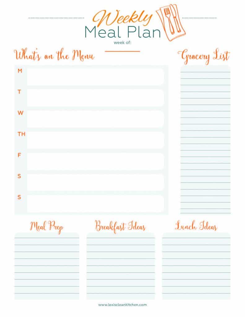 Weekly Lunch Menu Template from lexiscleankitchen.com