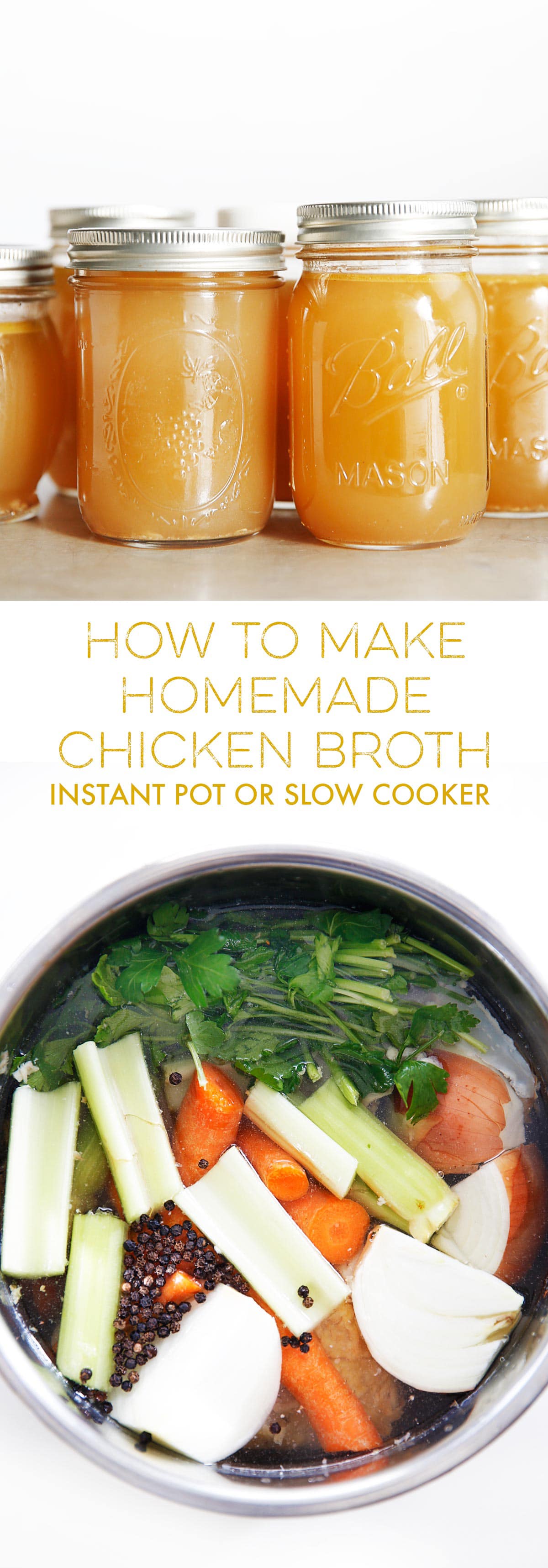 How To Make Chicken Broth (Instant Pot or Slow Cooker) Lexi's Clean