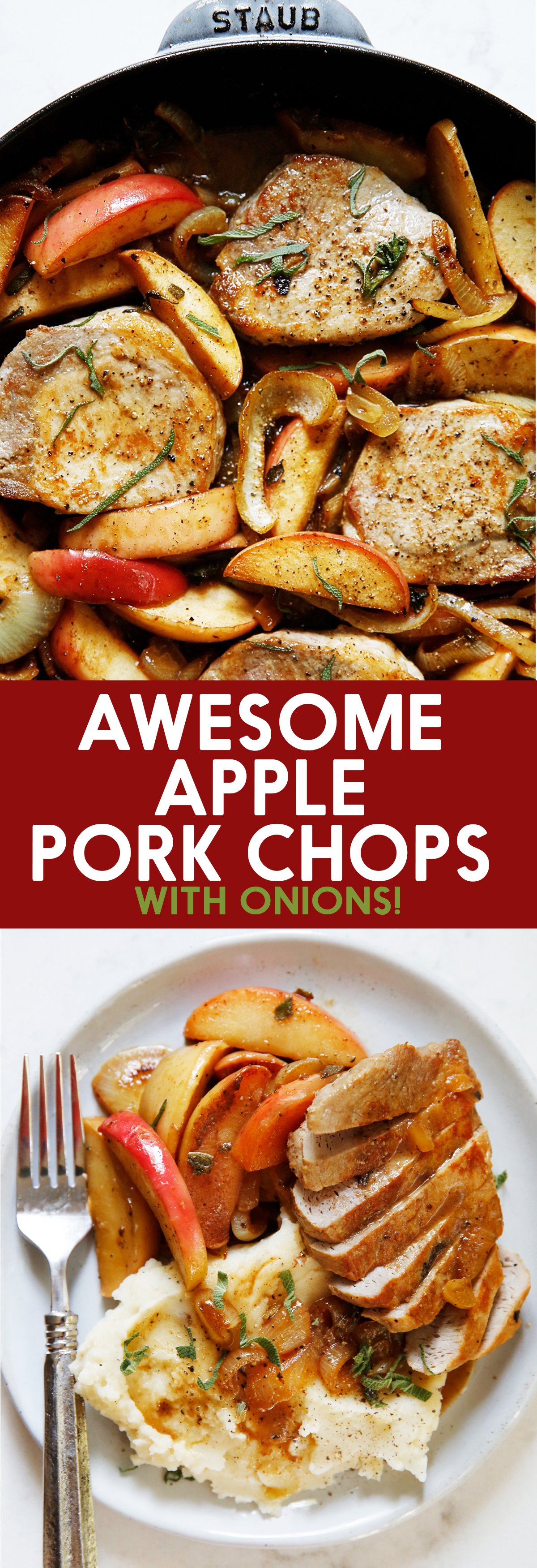 Skillet Pork Chops With Apples And Onions | Lexi's Clean Kitchen