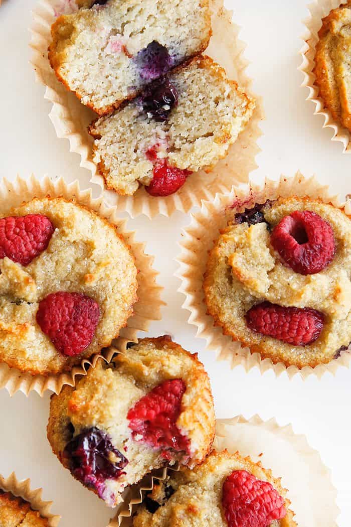 Paleo Banana Muffins with Berries