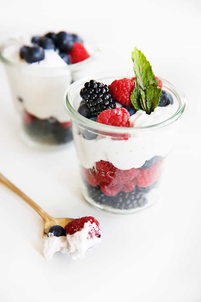 Berries with Coconut Whipped Cream