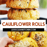 Everything bagel cauliflower rolls
