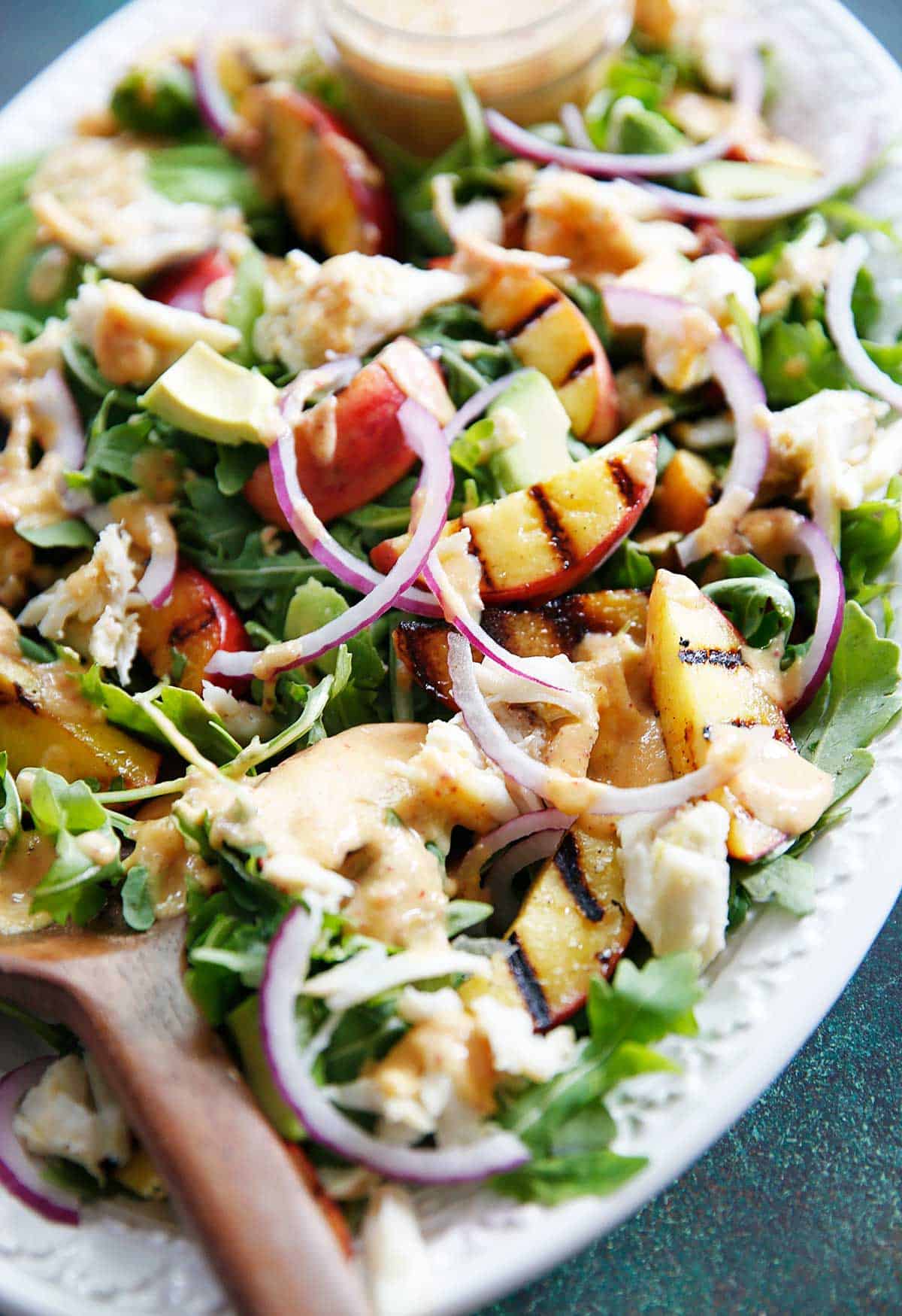 Low fat grilled peach salad recipe