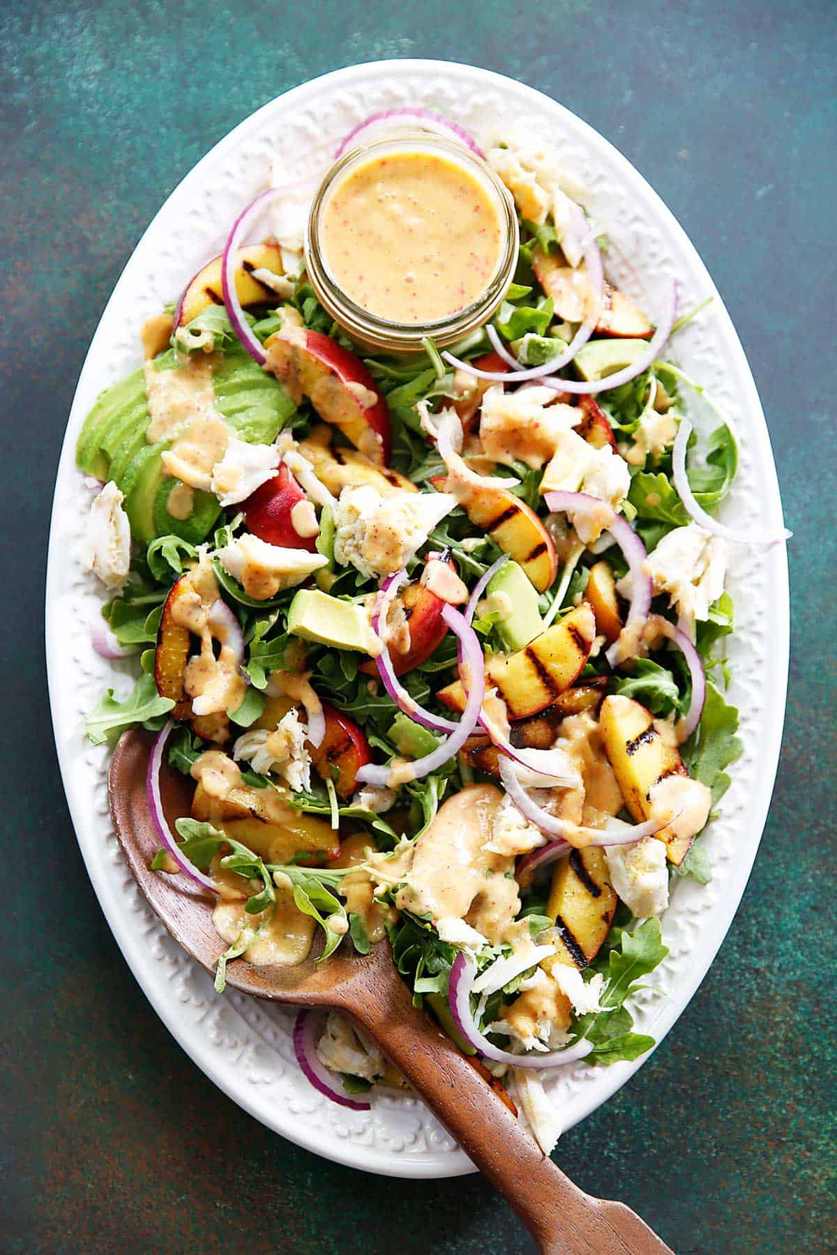 Grilled peach salad