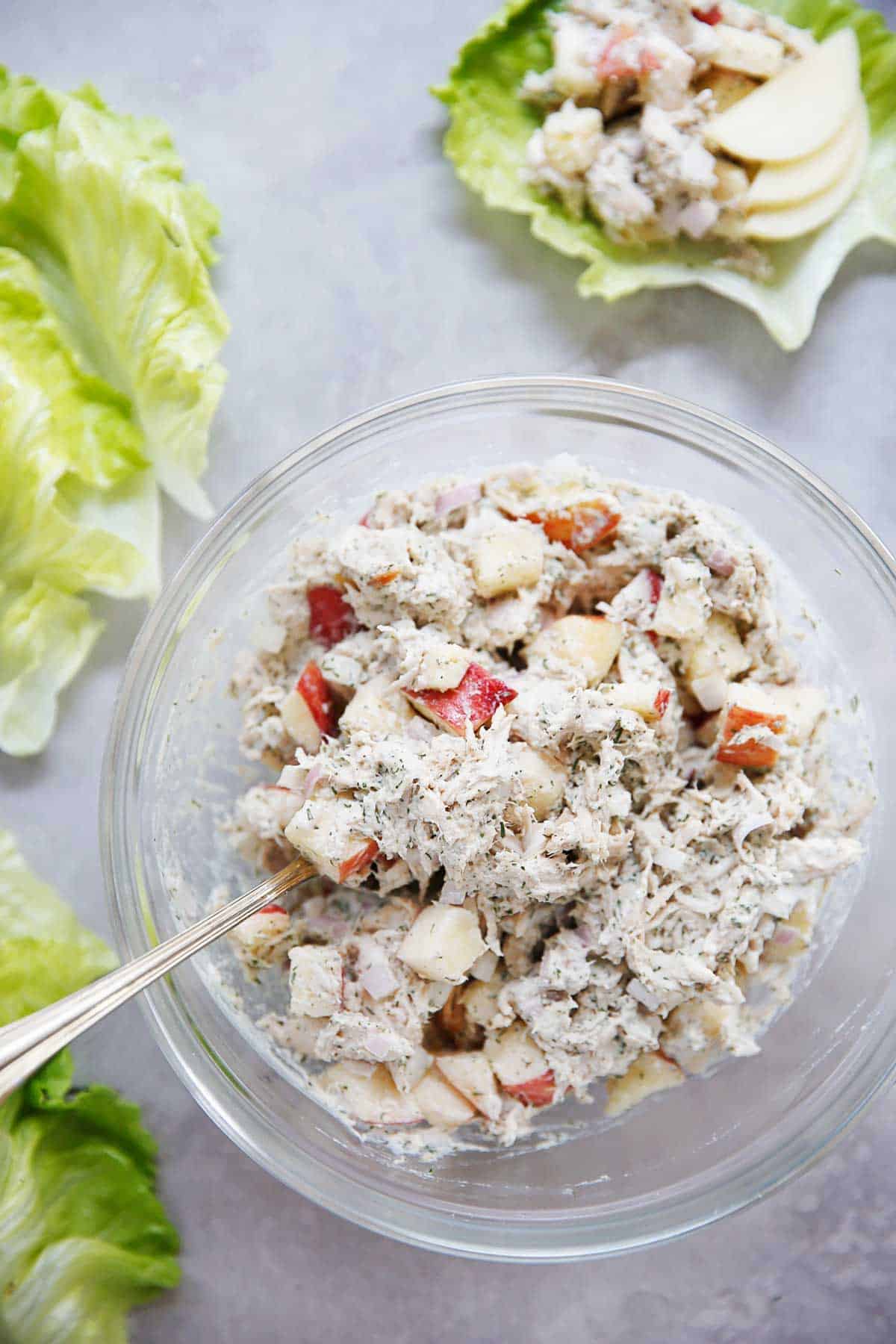 Apple Dill Chicken Salad [low-carb, dairy-free, paleo-friendly]| Lexi's Clean Kitchen