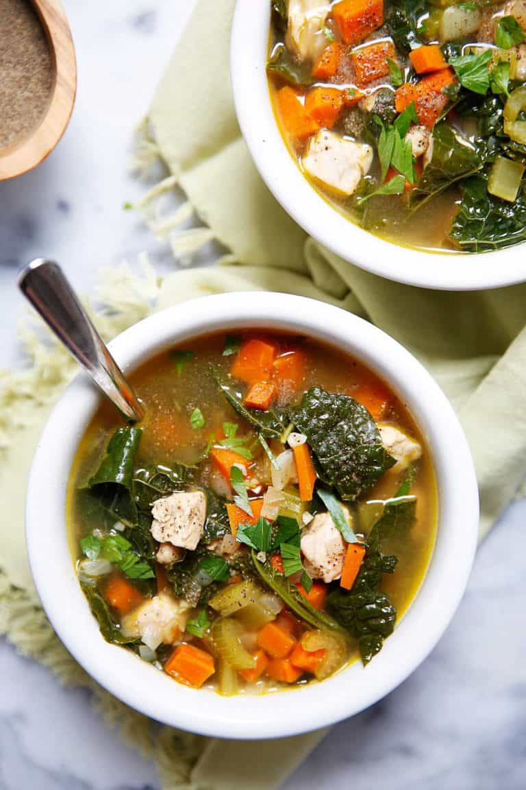 Detox Chicken Kale Soup Recipe - Lexi's Clean Kitchen