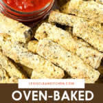 Pinterest pin for eggplant fries.