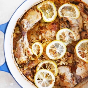 Lemon Roasted Chicken With Garlic, Capers, And Artichokes - Lexi's 