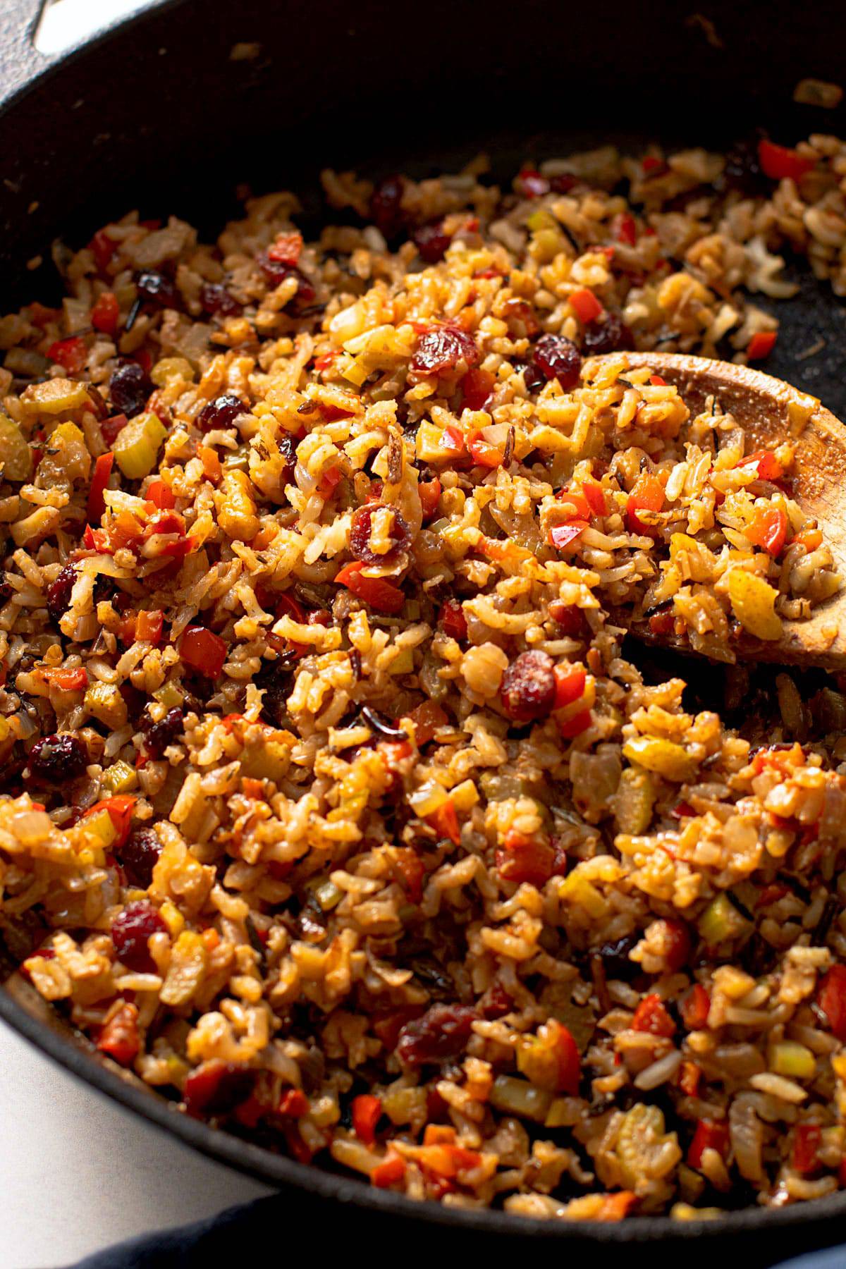 Vegetarian stuffing for mushrooms.