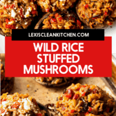 Wild rice stuffed mushrooms.