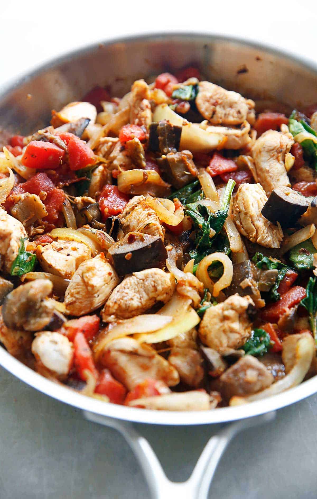 One Pan Eggplant Dinner