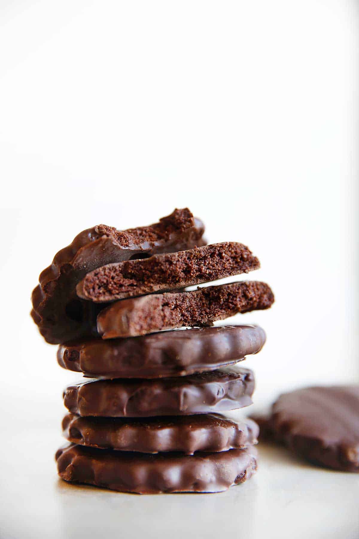 Paleo Thin Mints stacked up
