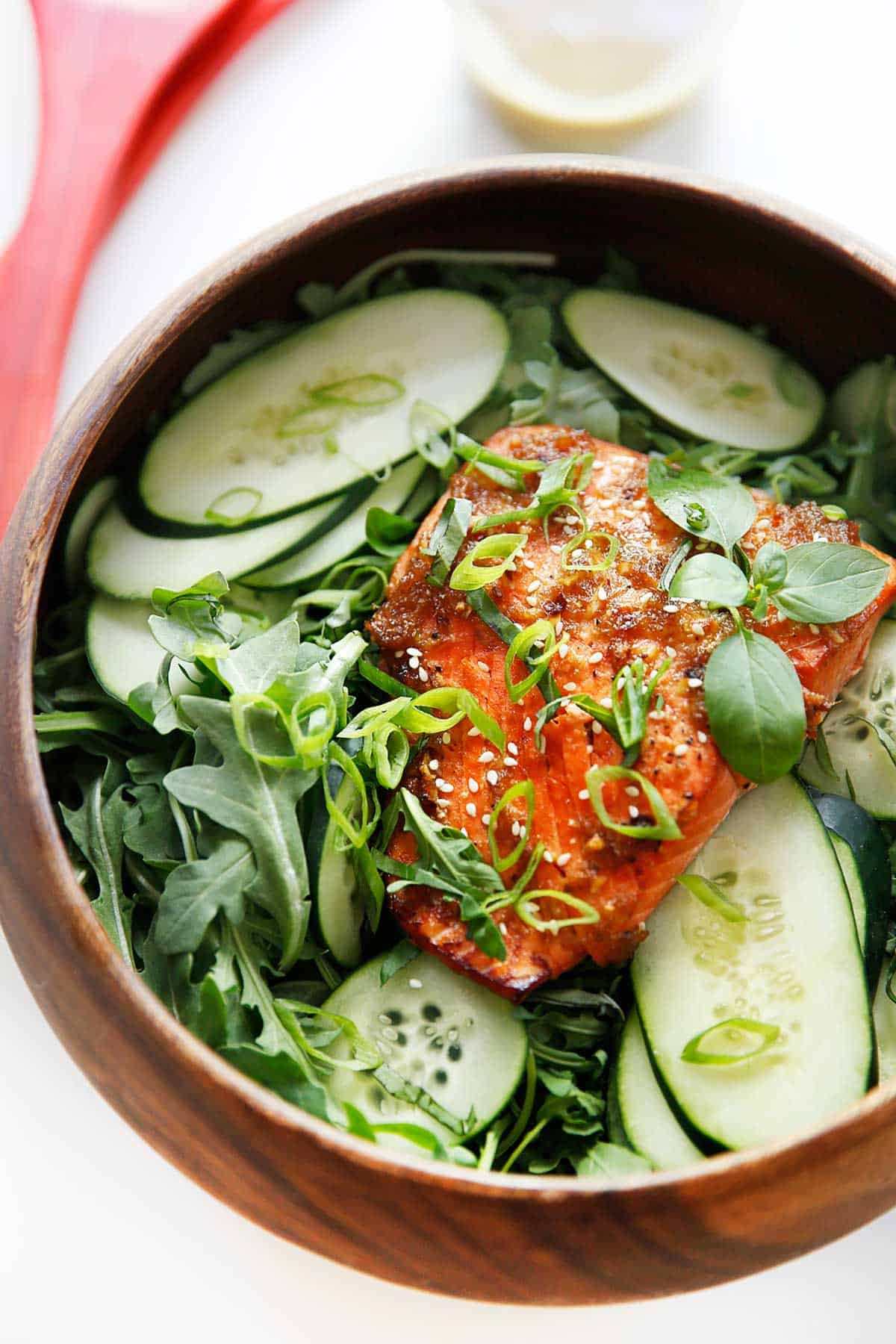 Thai Ginger Basil Salmon Salad | Lexi's Clean Kitchen