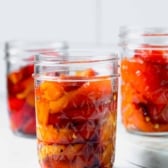 Jars of Roasted Red Peppers.