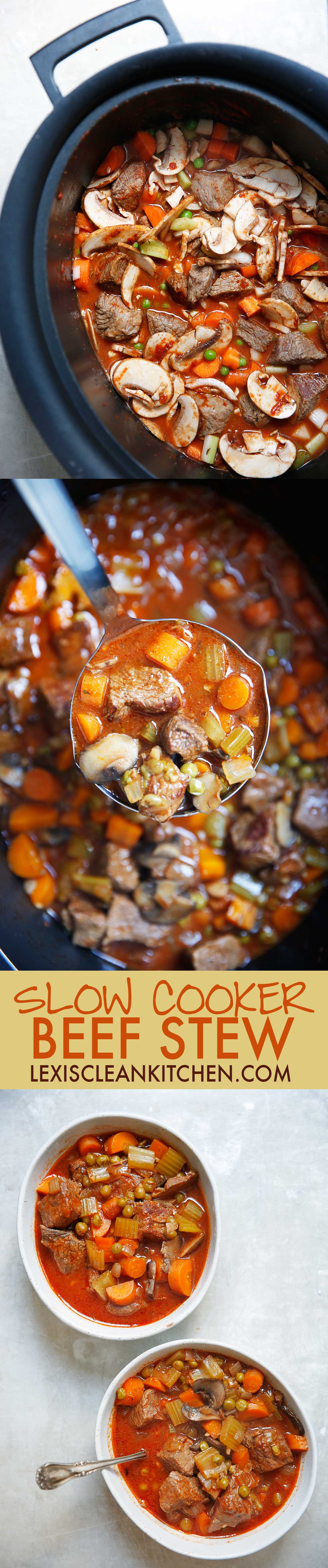Slow Cooker Beef Stew [paleo-friendly, grain-free, dairy-free] | Lexi's Clean Kitchen