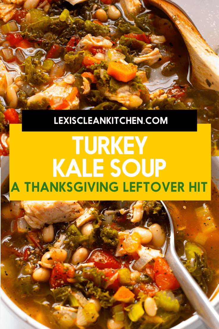 Leftover turkey kale soup.