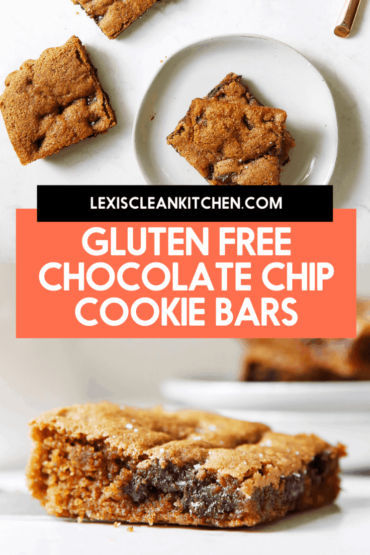 Gluten-free chocolate chip cookie bars.