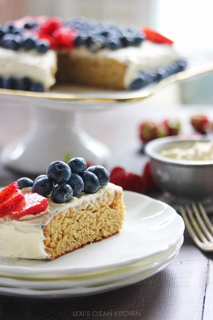 Gluten-Free 4th of July Cake (Nut-Free) | Lexi's Clean Kitchen