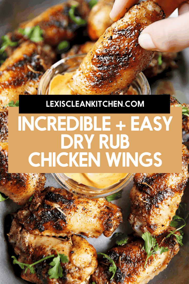 Dry rub grilled wings.
