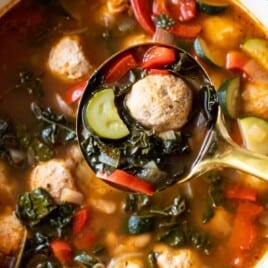 Meatball veggie soup