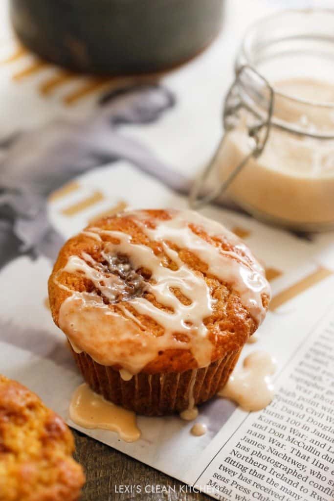 Pumpkin Sticky Bun Muffins - Lexi's Clean Kitchen