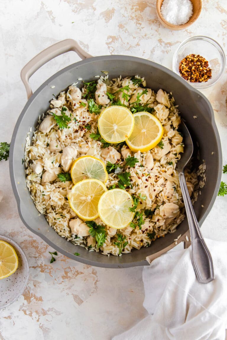 Lemon Chicken and Rice Skillet - Lexi's Clean Kitchen