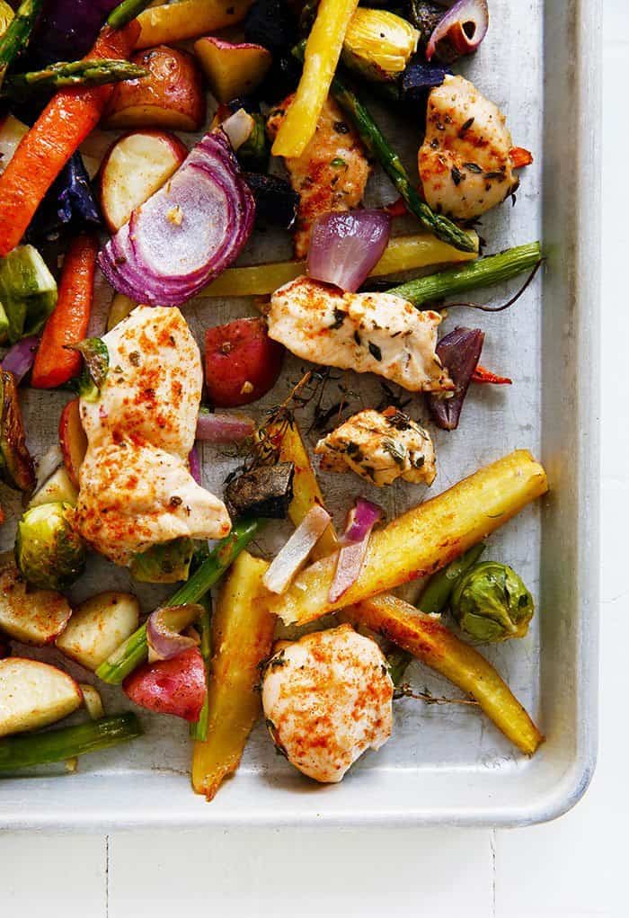 Sheet Pan Chicken And Veggie Dinner Lexi S Clean Kitchen