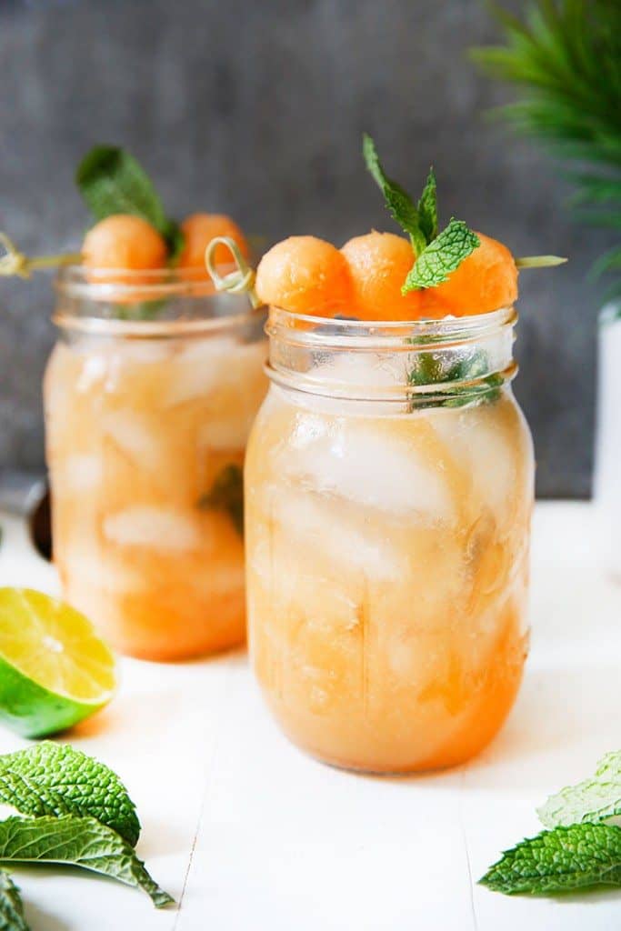 Cantaloupe Ginger Cocktails