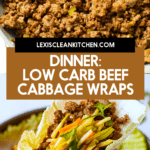 Beef cabbage wraps.