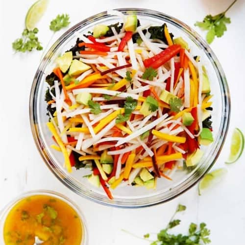 Jicama Salad with Kale and Orange Lime Vinaigrette Lexi's Clean Kitchen