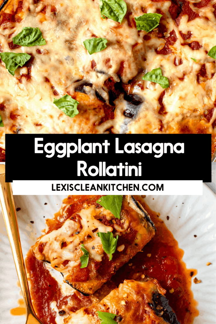 Eggplant lasagna rollatini.
