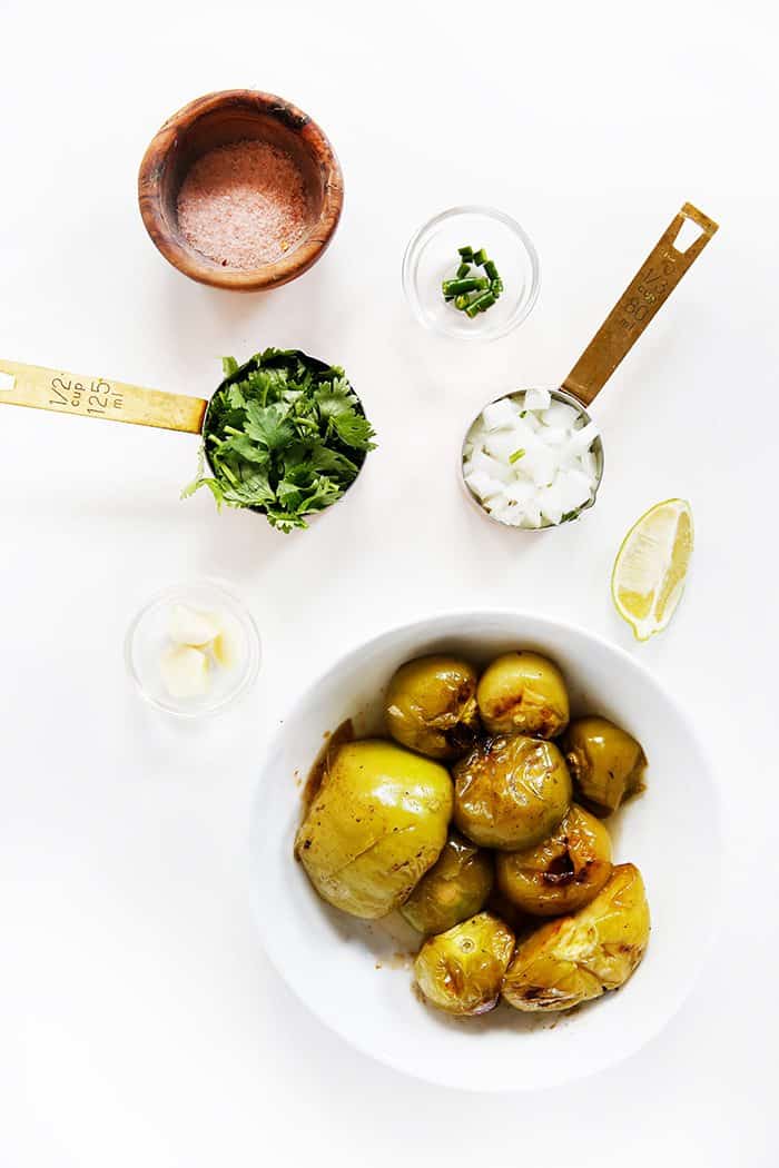 ingredients for Roasted Tomatillo Salsa recipe