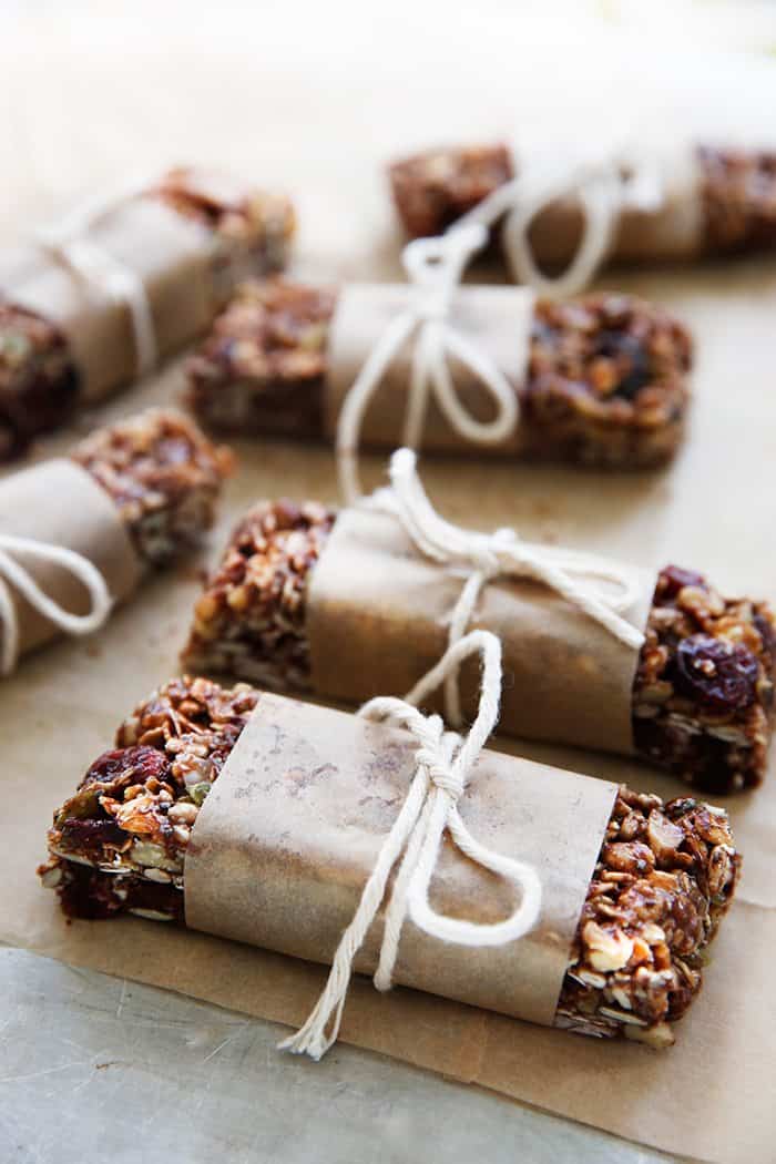 Trail Mix Granola Bars - Healthy & Homemade - Downshiftology