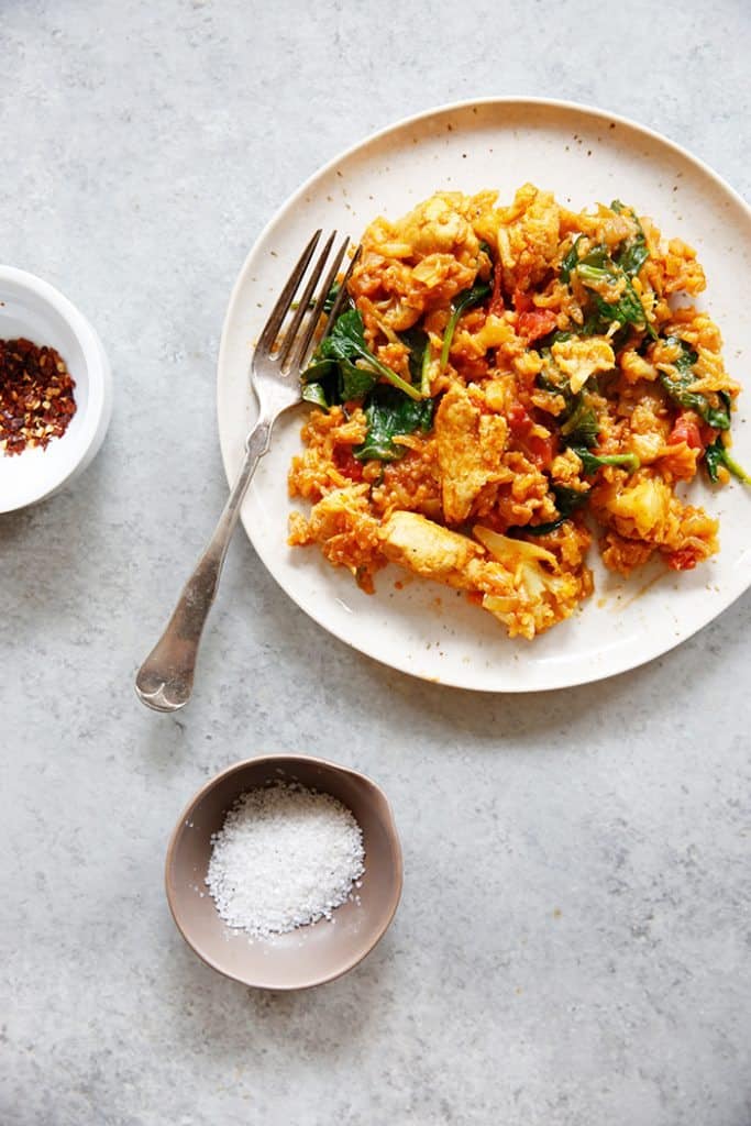 One Pan Indian Spiced Chicken and Cauliflower - Lexi's Clean Kitchen