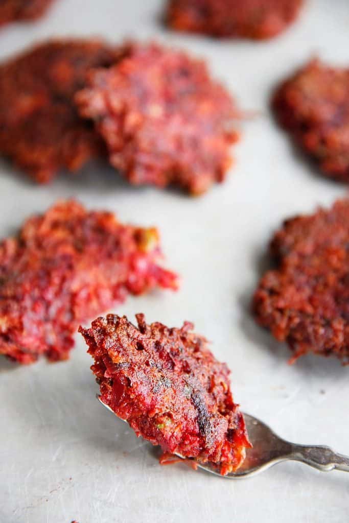 Veggie Fritters with beets