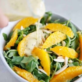 Arugula Salad with Mint Chia Dressing