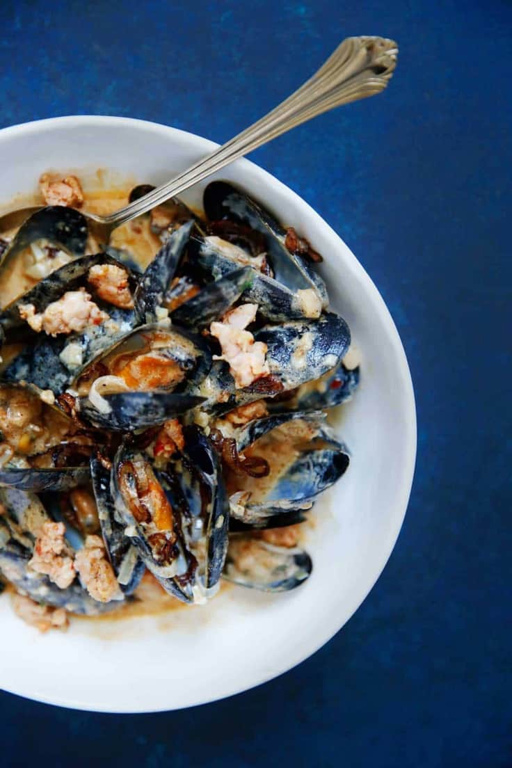 Mussels with Creamy Dijon Sauce