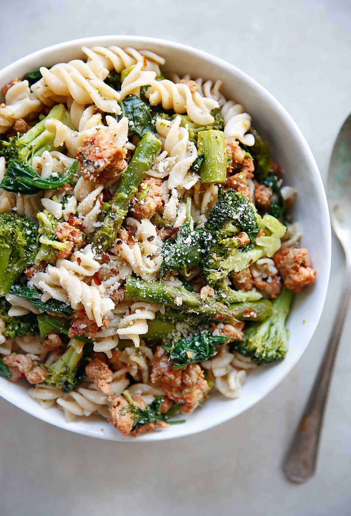 Sausage and Spring Vegetable Pasta