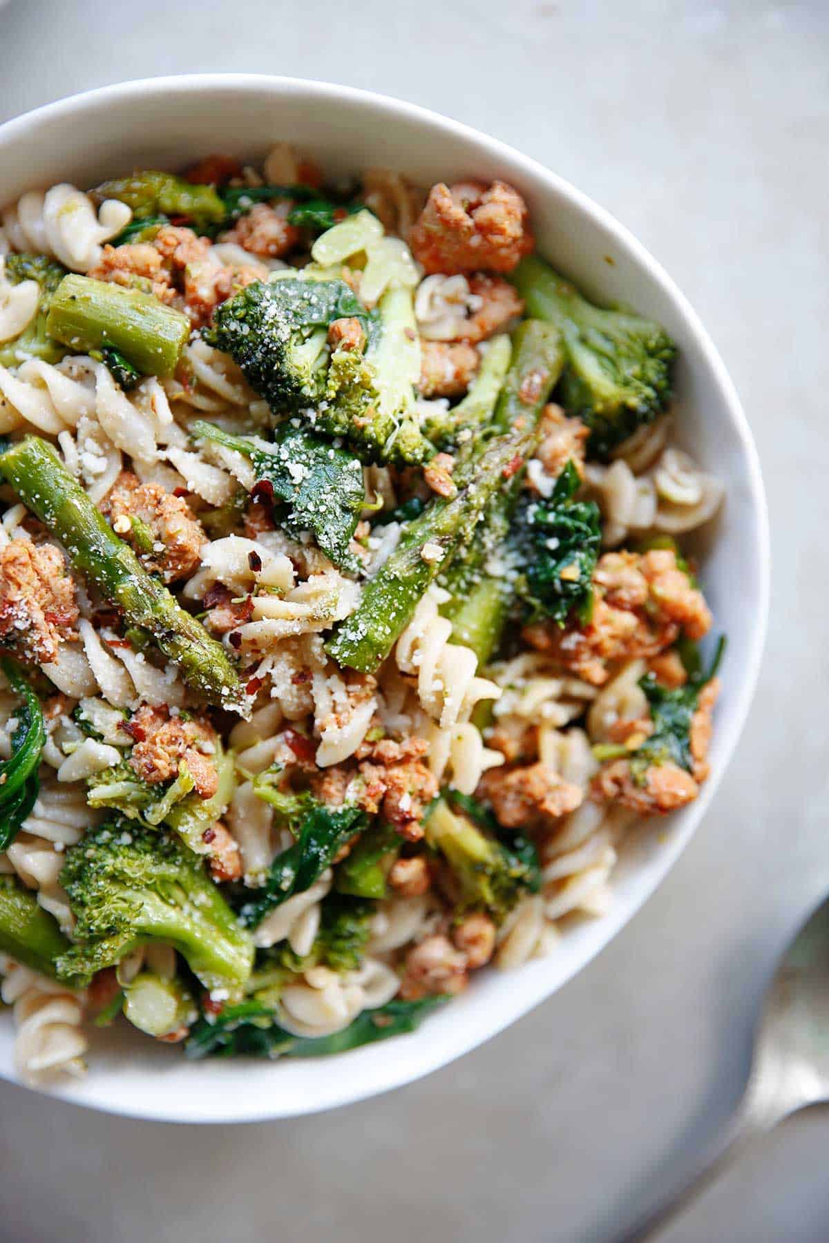 Sausage and Spring Vegetable Pasta