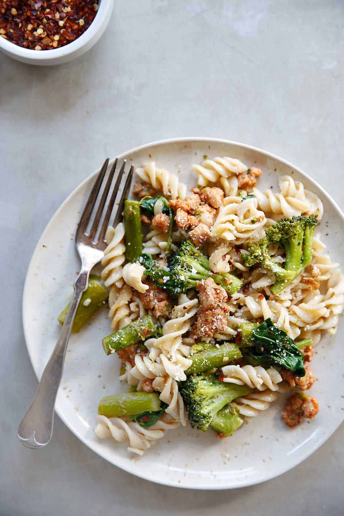 Sausage and Spring Vegetable Pasta