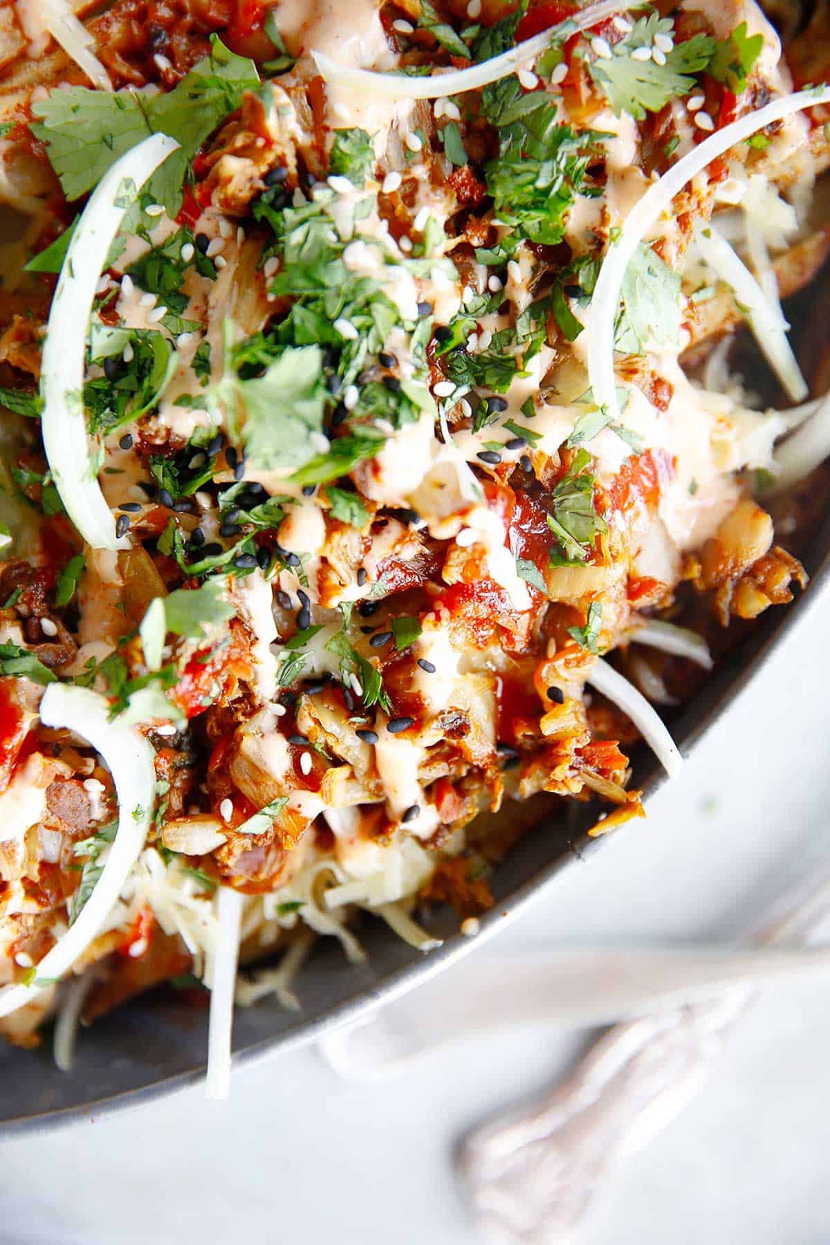 Loaded Kimchi Fries | Lexi's Clean Kitchen