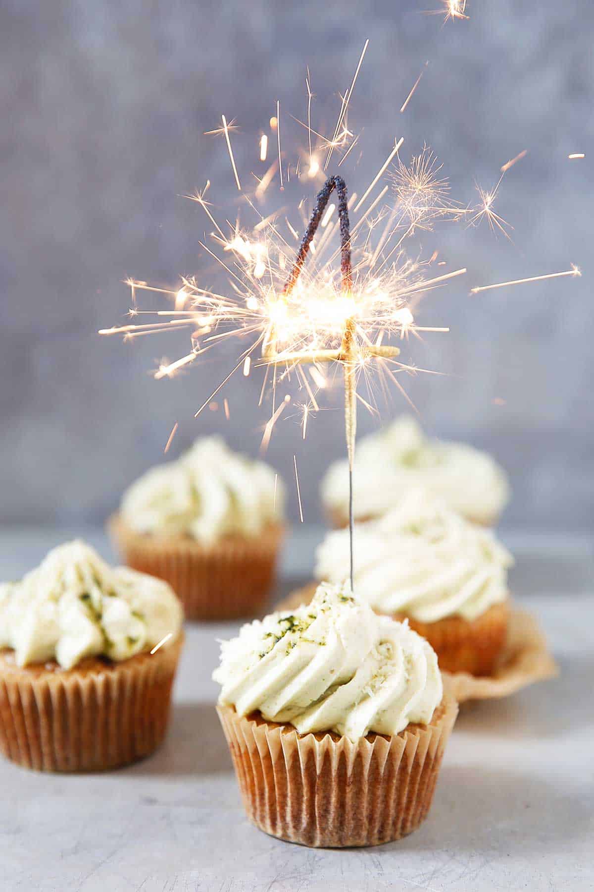 Paleo Cupcakes With Matcha Coconut Buttercream Frosting