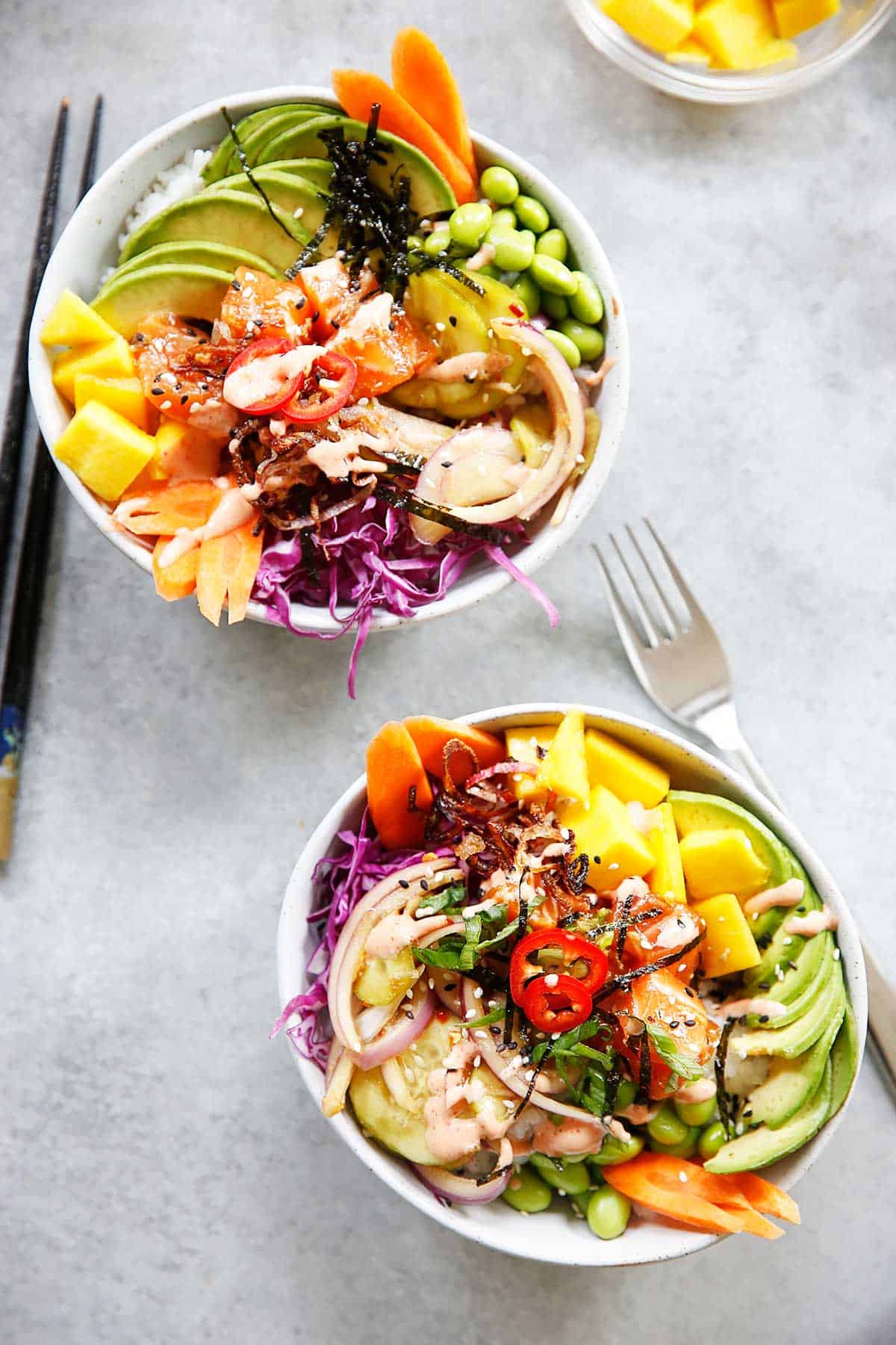 Easy Shrimp Poke Bowl - The Perfect Tide