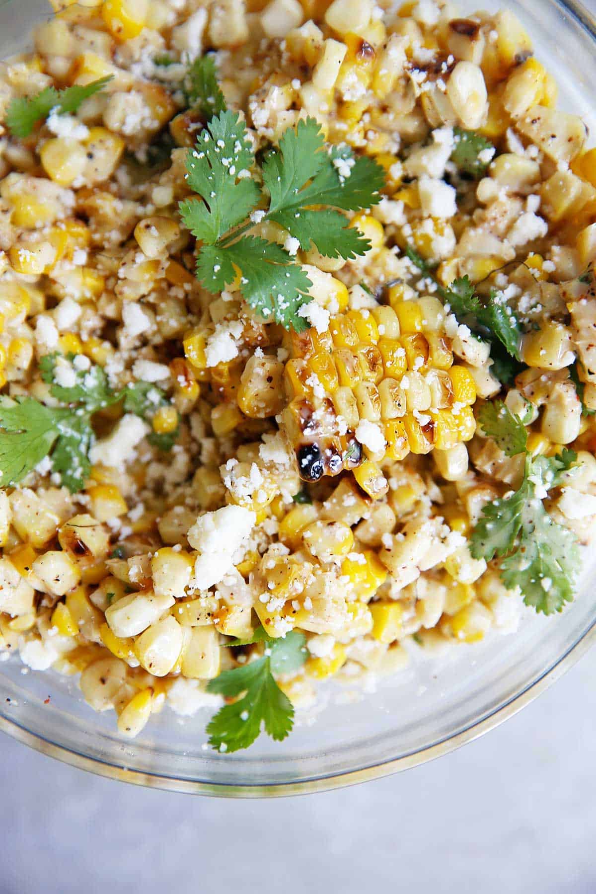 Mexican Street Corn Salad in a bowl.