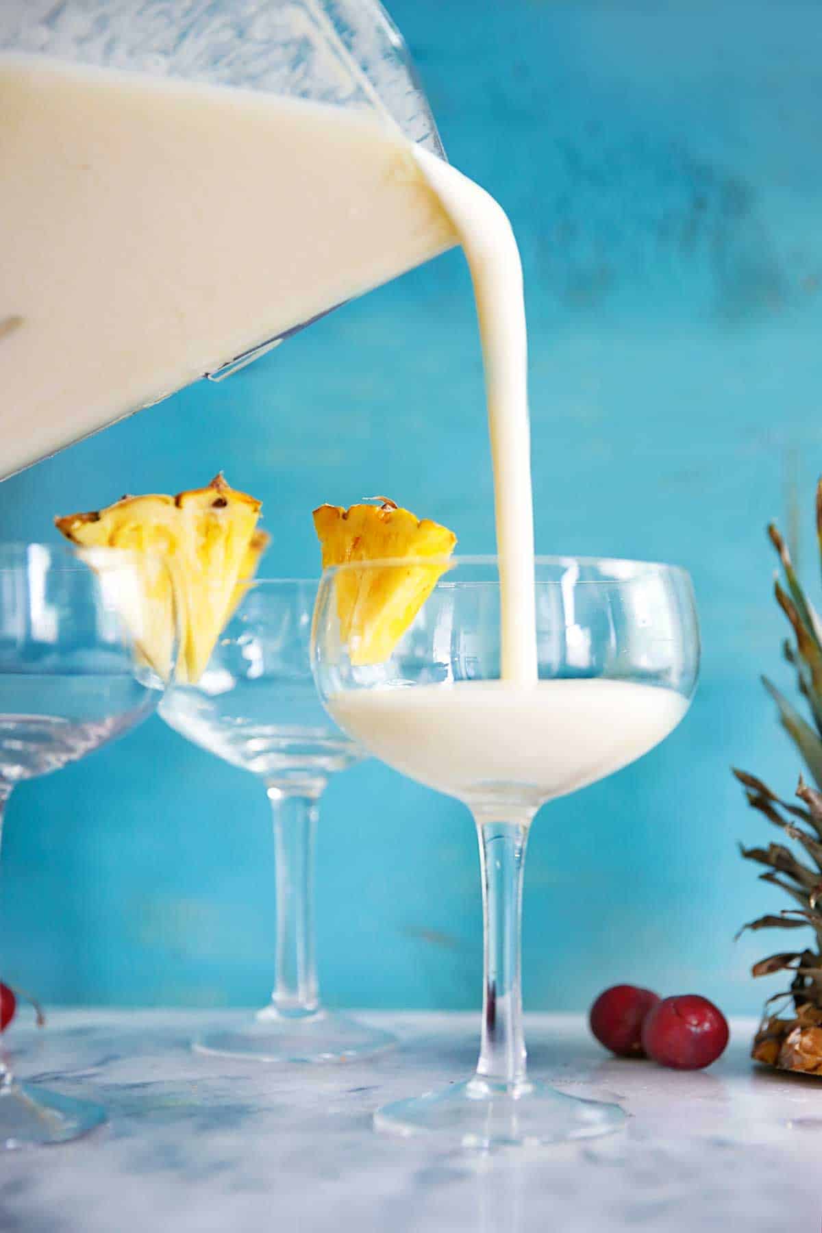 4 Ingredient Lightened Up Pina Colada {Dairy-free, no added sugar} | Lexi's Clean Kitchen