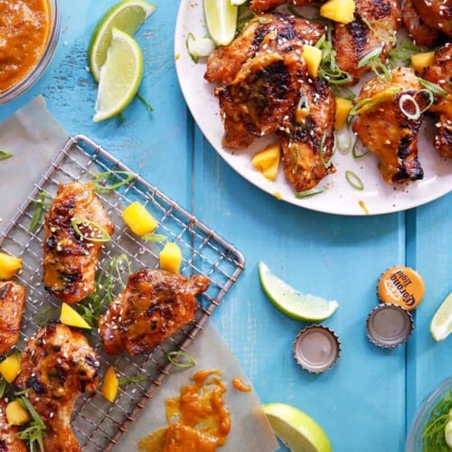 Chicken Wings with Mango-Chili Sauce - Lexi's Clean Kitchen