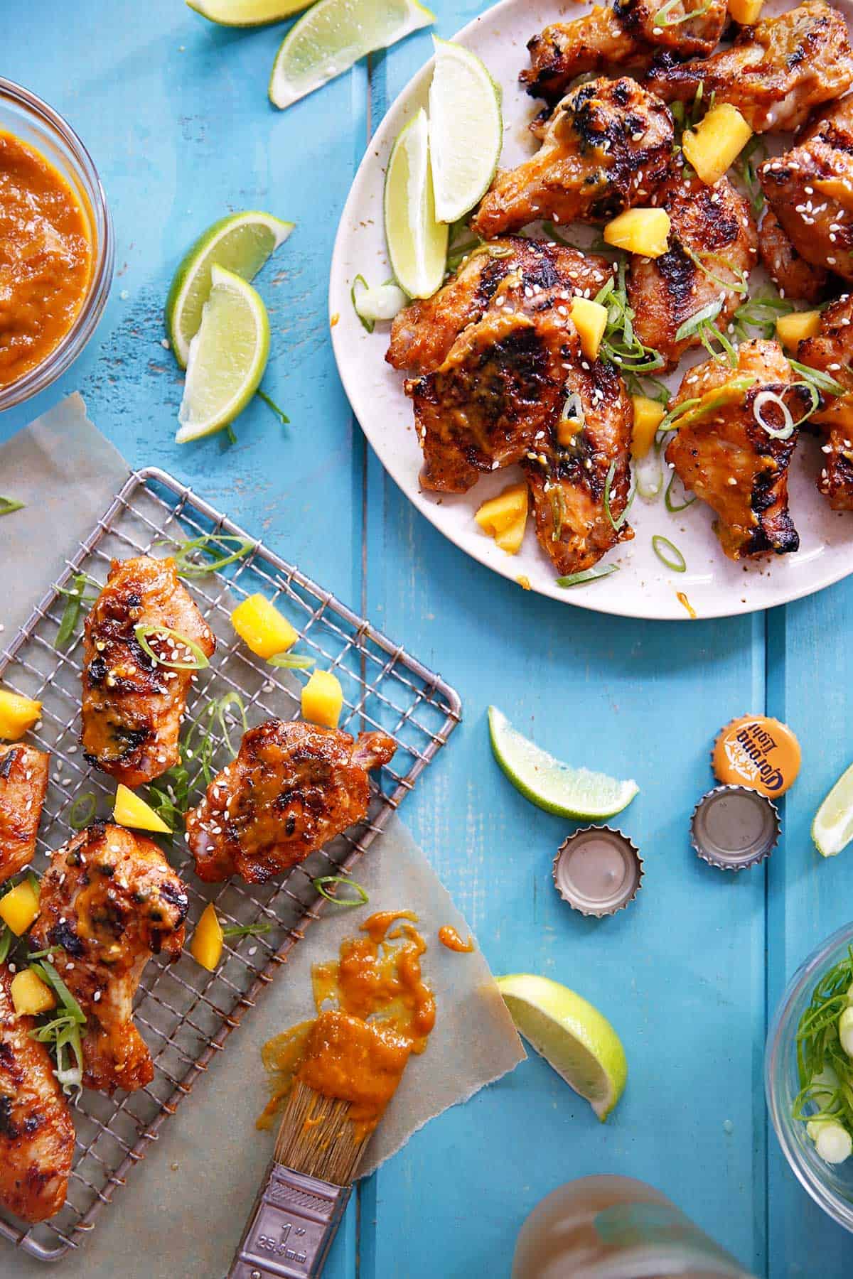 Chicken Wings with Mango-Chili Sauce